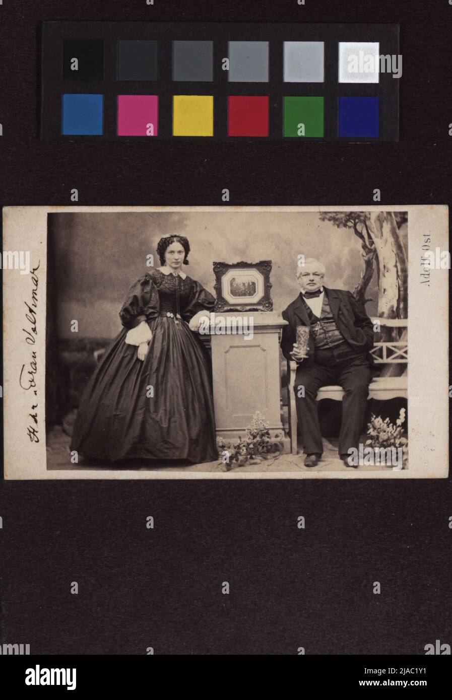 Eduard Volkmer mit Tochter. Adolf Ost, Fotograf Stockfoto
