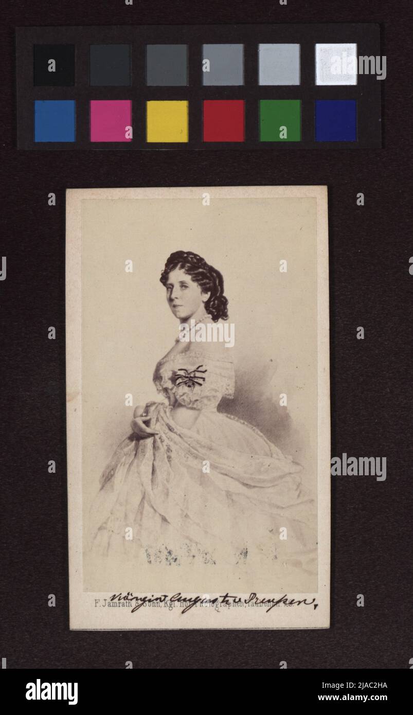 Augusta Marie Luise Katharina von Sachsen-Weimar-Eisenach (1811-1890), Kaiserin und Königin von Preußen (Fotografie nach einem Gemälde). F. Jamrath & Sohn, Fotograf Stockfoto