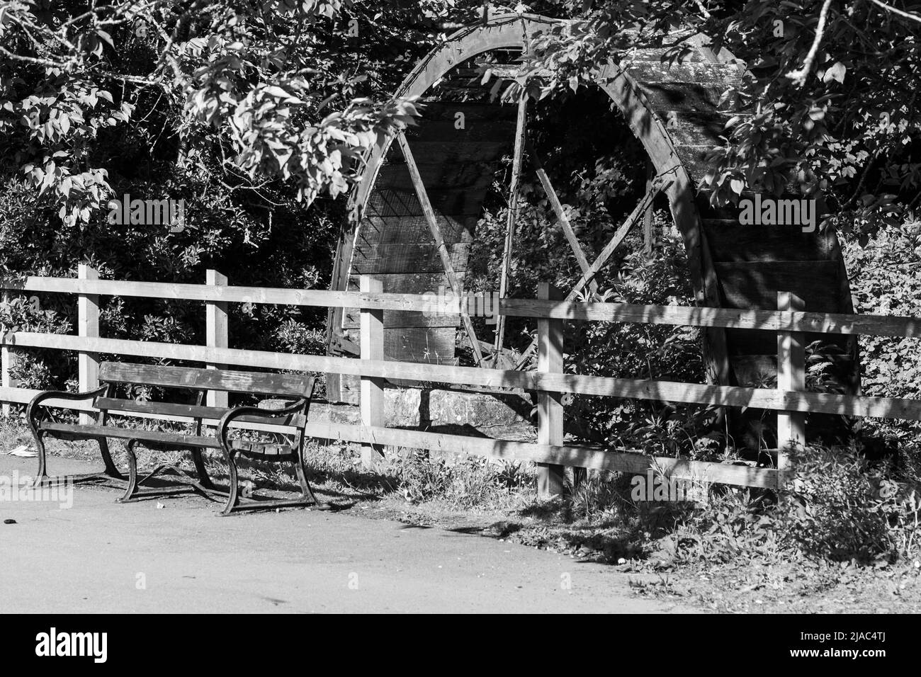 Alten Wasserrad Stockfoto