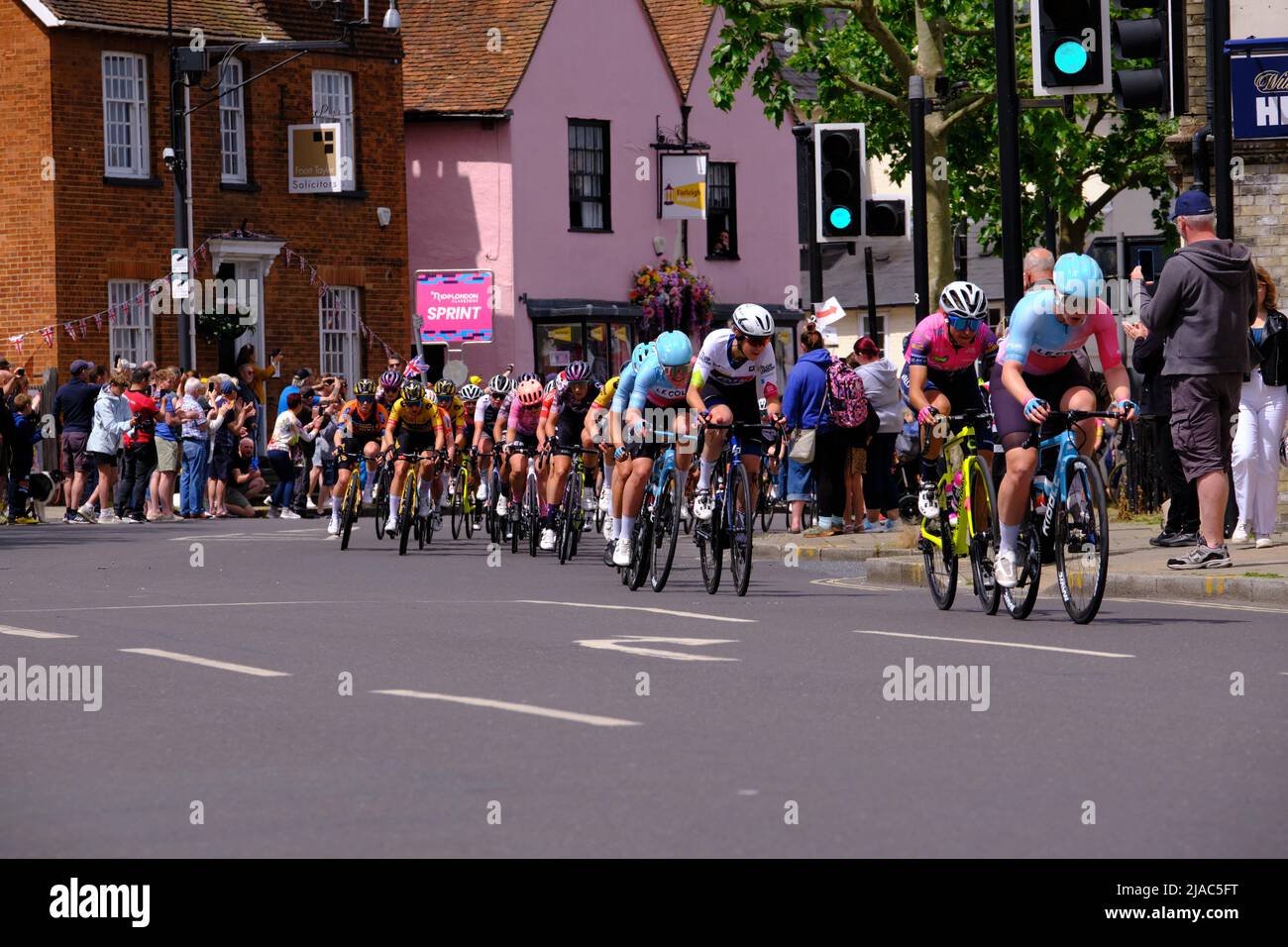 Ride London Cycle Race 28 2022. Mai Stockfoto