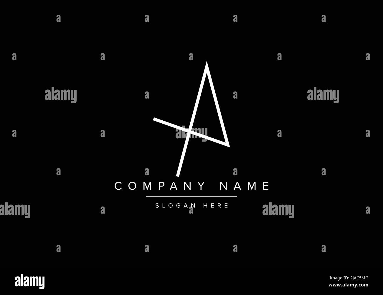 Kreatives Logo mit minimaler Linienkunst, TA-Monogramm-Logo Stock Vektor