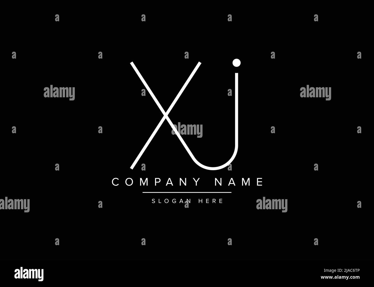 Kreatives Logo mit minimalem Linienkunstwerk, Monogramm-Logo des XJ Stock Vektor