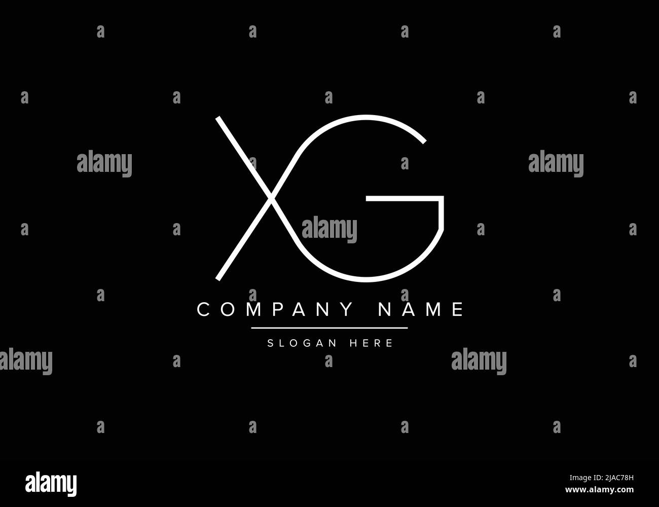 Kreatives Logo mit minimaler Linienkunst, XG-Monogramm-Logo Stock Vektor