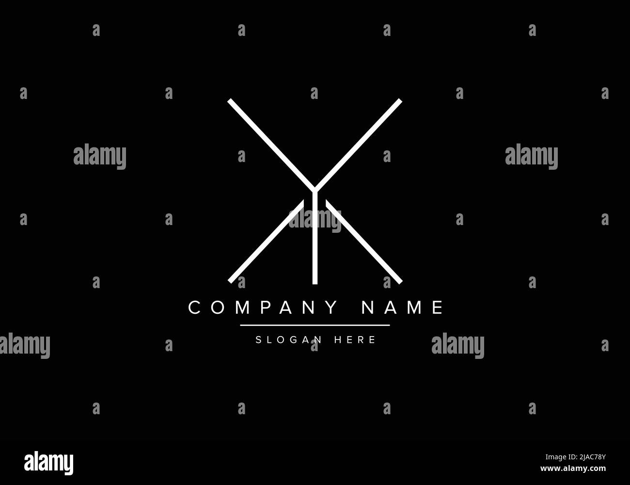 Kreatives Logo mit minimaler Linienkunst, XY-Monogramm-Logo Stock Vektor