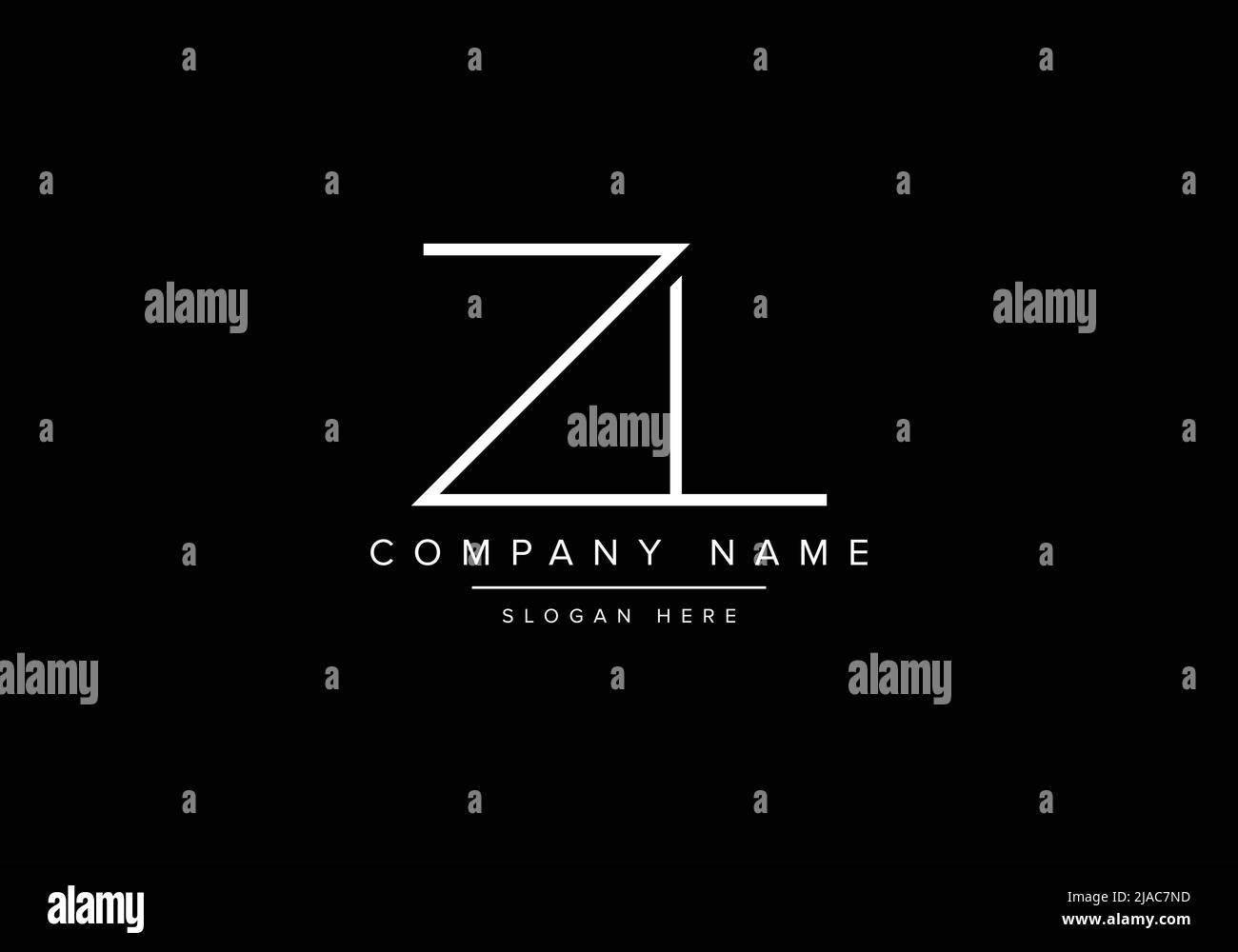 Kreatives Logo mit minimaler Linienkunst, Logo mit YL-Monogramm Stock Vektor