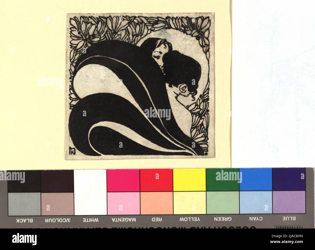 Vignette-Design - zwei Frauen. Koloman (Kolo) Moser (1868-1918), Künstlerin Stockfoto