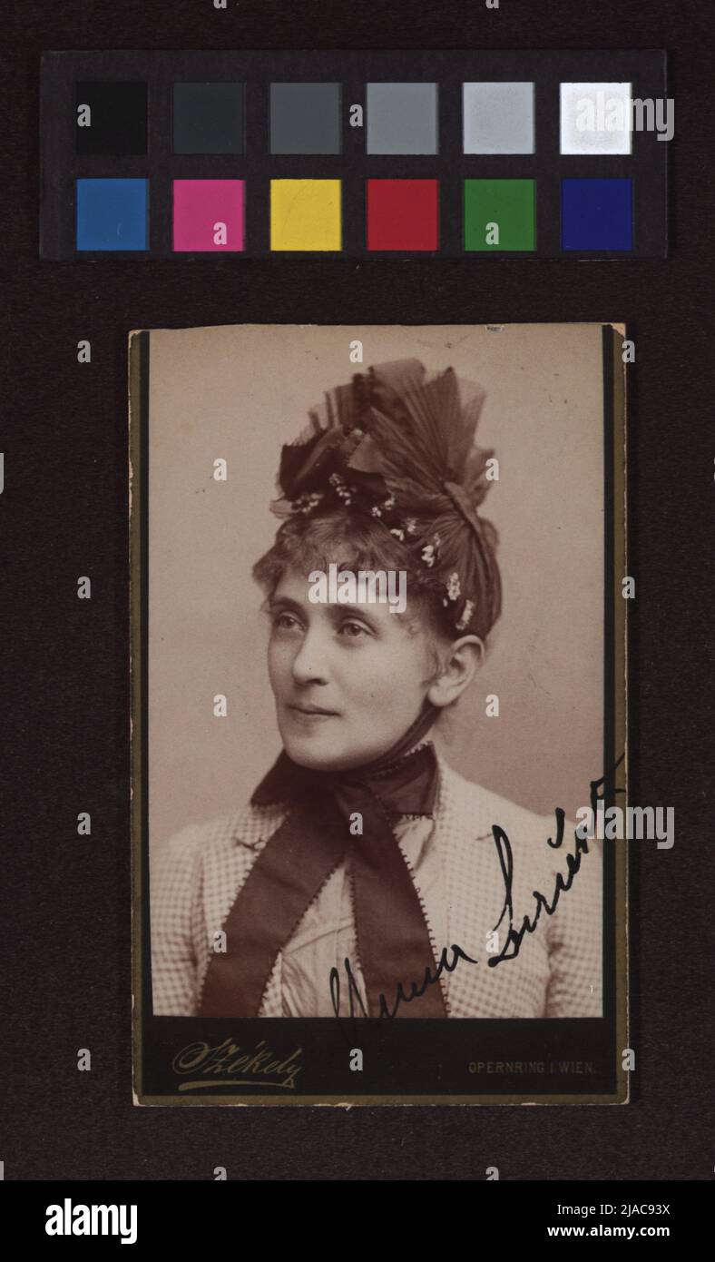 Anna Bauer (1883-1898 Burgtheater). Josef Szétel (1838-1901), Fotografien Stockfoto