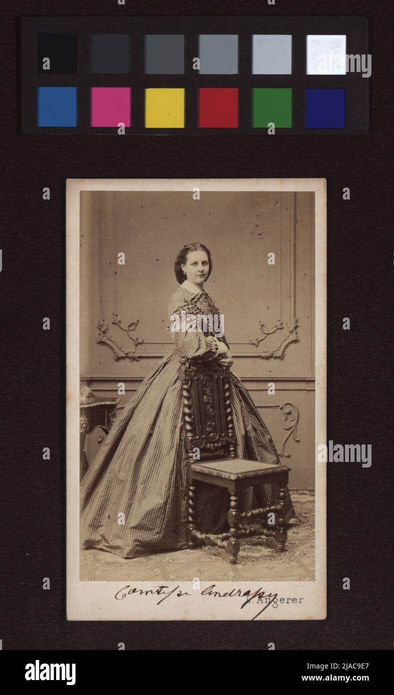 Comtesse Andrássy. Ludwig Angerer (1827-1879), Fotograf Stockfoto