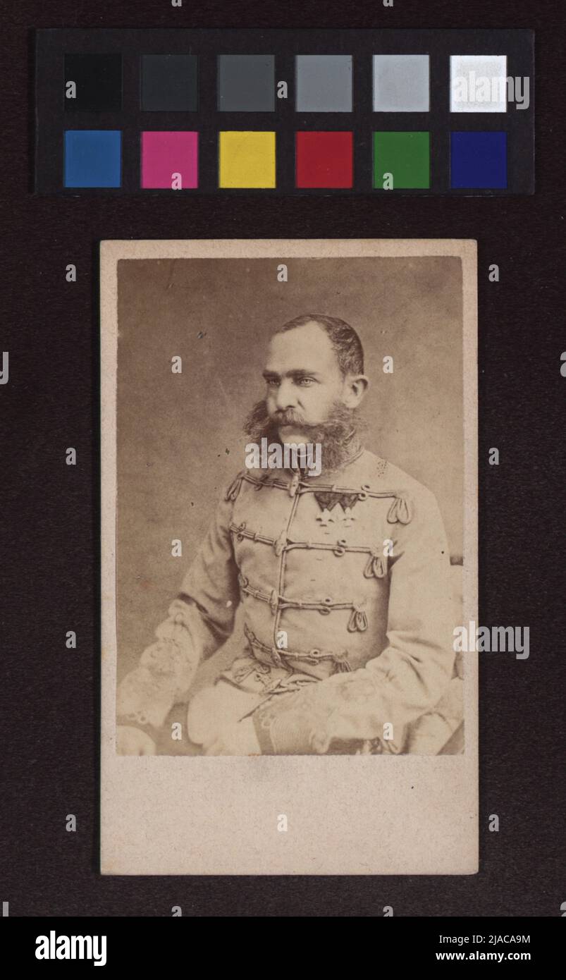 Franz Joseph I. in Husaren-Uniform (Fotografien von Mitgliedern des Habsburger-Lothringer Hauses). Unbekannt, Fotograf Stockfoto