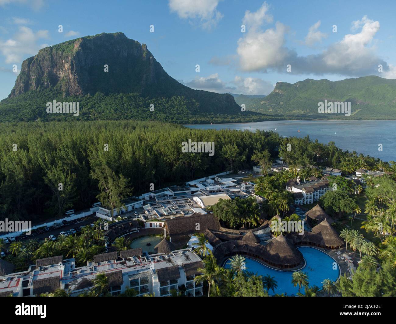 Tropischer Ferienort in Le Morne, Mauritius Stockfoto