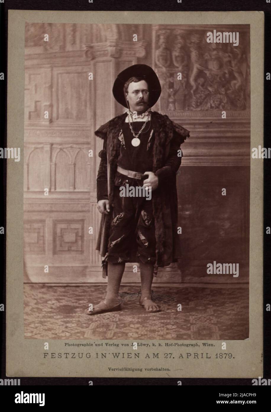 Josef Sigl, Master Binder beim Macart Festival 1879. Josef Löwy (1835-1902), Fotograf, Verleger Stockfoto