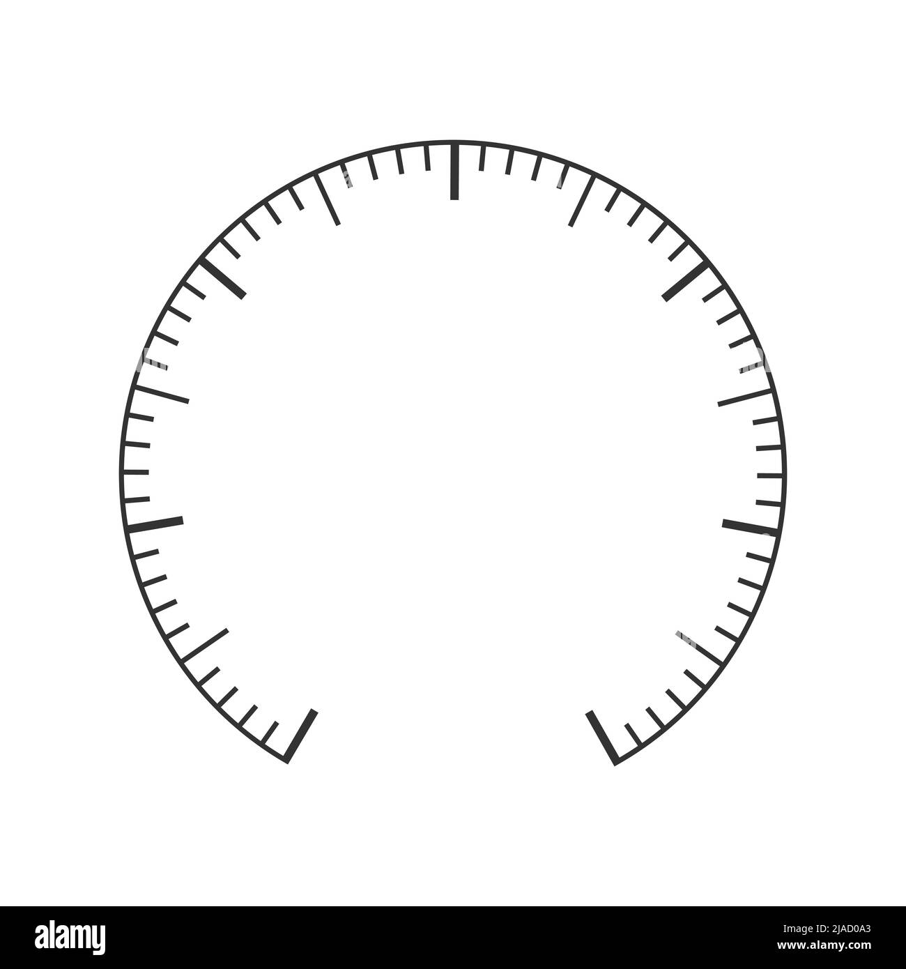 Druckmesser, Manometer, Barometer, Tachometer, Tonometer, Thermometerskala. Vorlage für die Benutzeroberfläche des Navigators oder Indikators. Messkonsole mit Runddiagramm. Vektorgrafik Stock Vektor