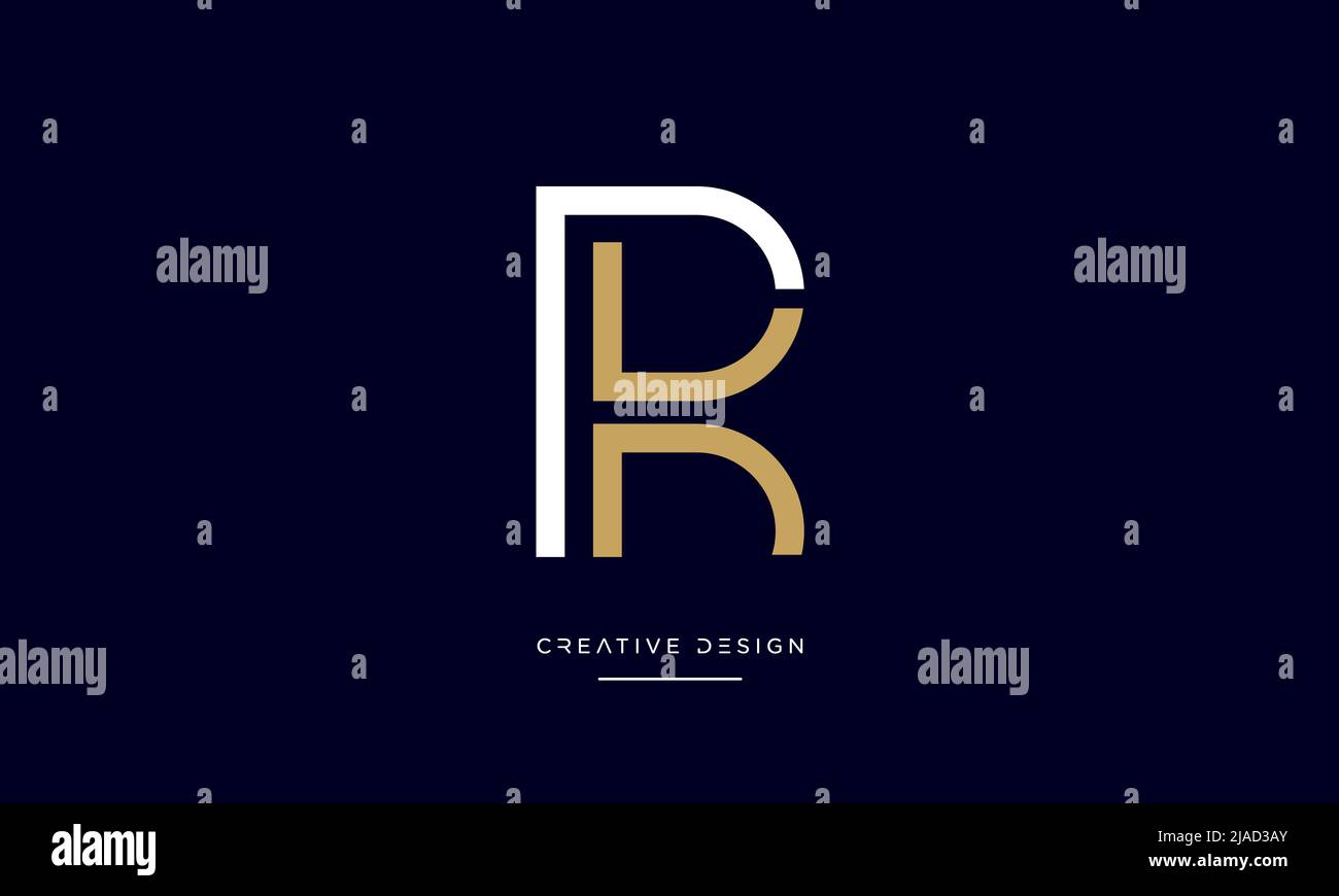 Alphabet Buchstaben PK oder KP Abstraktes Icon Logo Stock Vektor