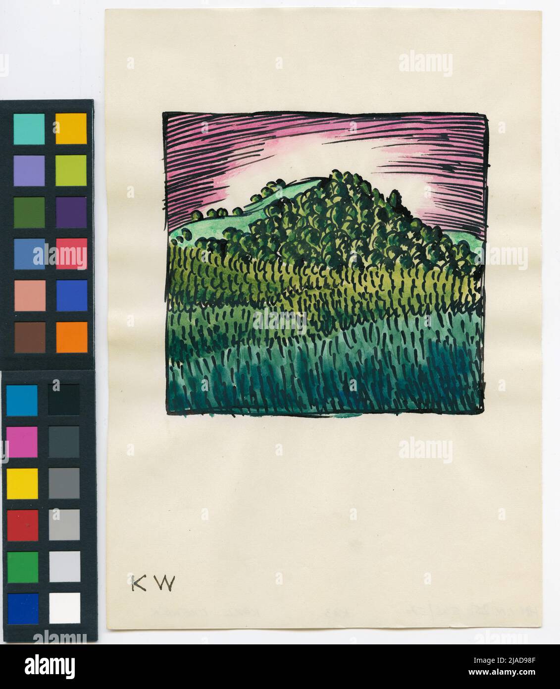 Komposition aus 'Pflasterung und Wiese'. Karl Wiener (1901-1949), Künstler Stockfoto