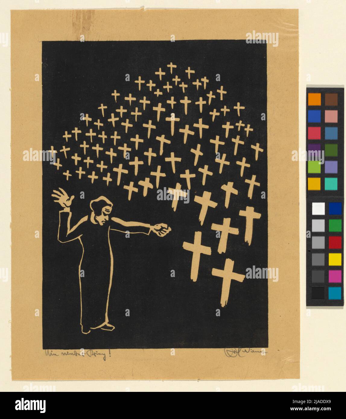 Nie wieder Krieg ". Karl Wiener (1901-1949), Künstler Stockfoto