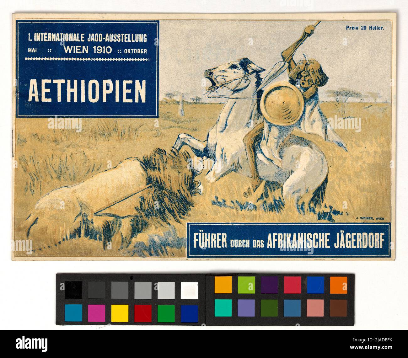 Führer durch das afrikanische Jägerdorf 'auf der' ersten internationalen Jagdausstellung 'Wien, 1910. Unbekannt Stockfoto