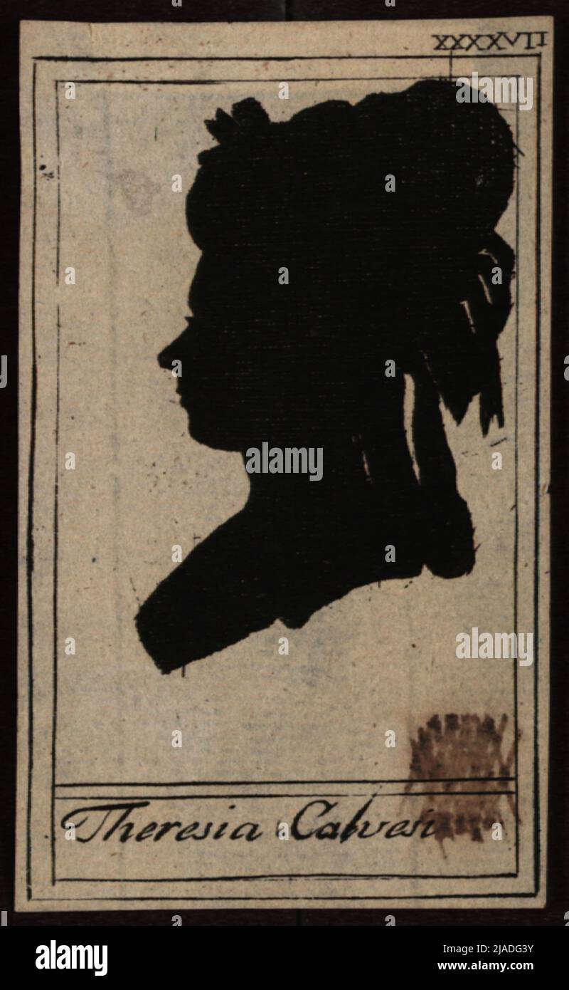 Theresia (Teresa) Calvesi, Sängerin. Johann Hieronymus Löschen Kohl (1753-1807), Verlag Stockfoto