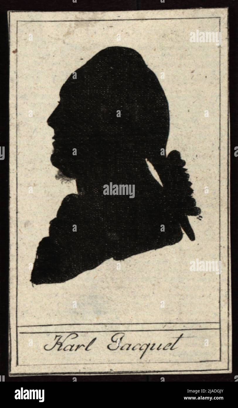 Karl Jacquet (1726-1813), Schauspieler. Johann Hieronymus Löschen Kohl (1753-1807), Verlag Stockfoto