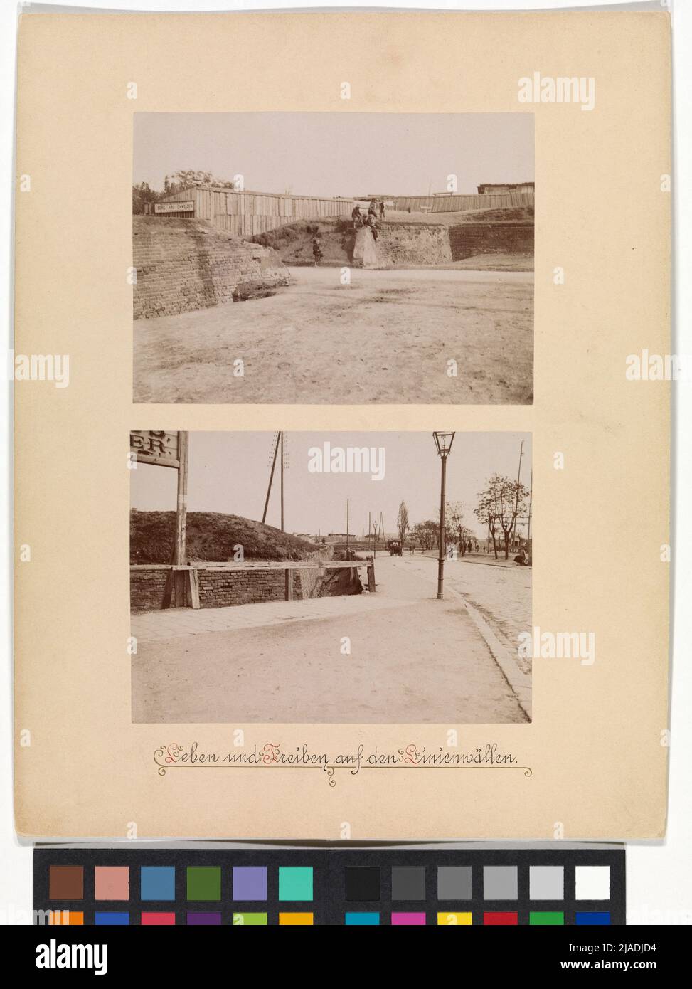 Leben und Hektik auf der Linie Wände ". Ferdinand von Staudenheim (1837-1910), Fotograf Stockfoto