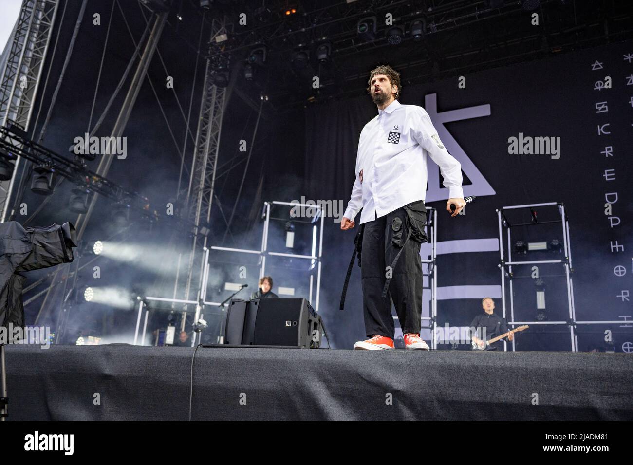 Warrington, Großbritannien. 29. Mai 2022. Sergio Pizzorno, Chris Karloff, Chris Edwards und Ian Matthews treten beim NBHD Festival 2022 auf. . 2022-05-29. Kredit: Gary Mather/Alamy Live Nachrichten Stockfoto