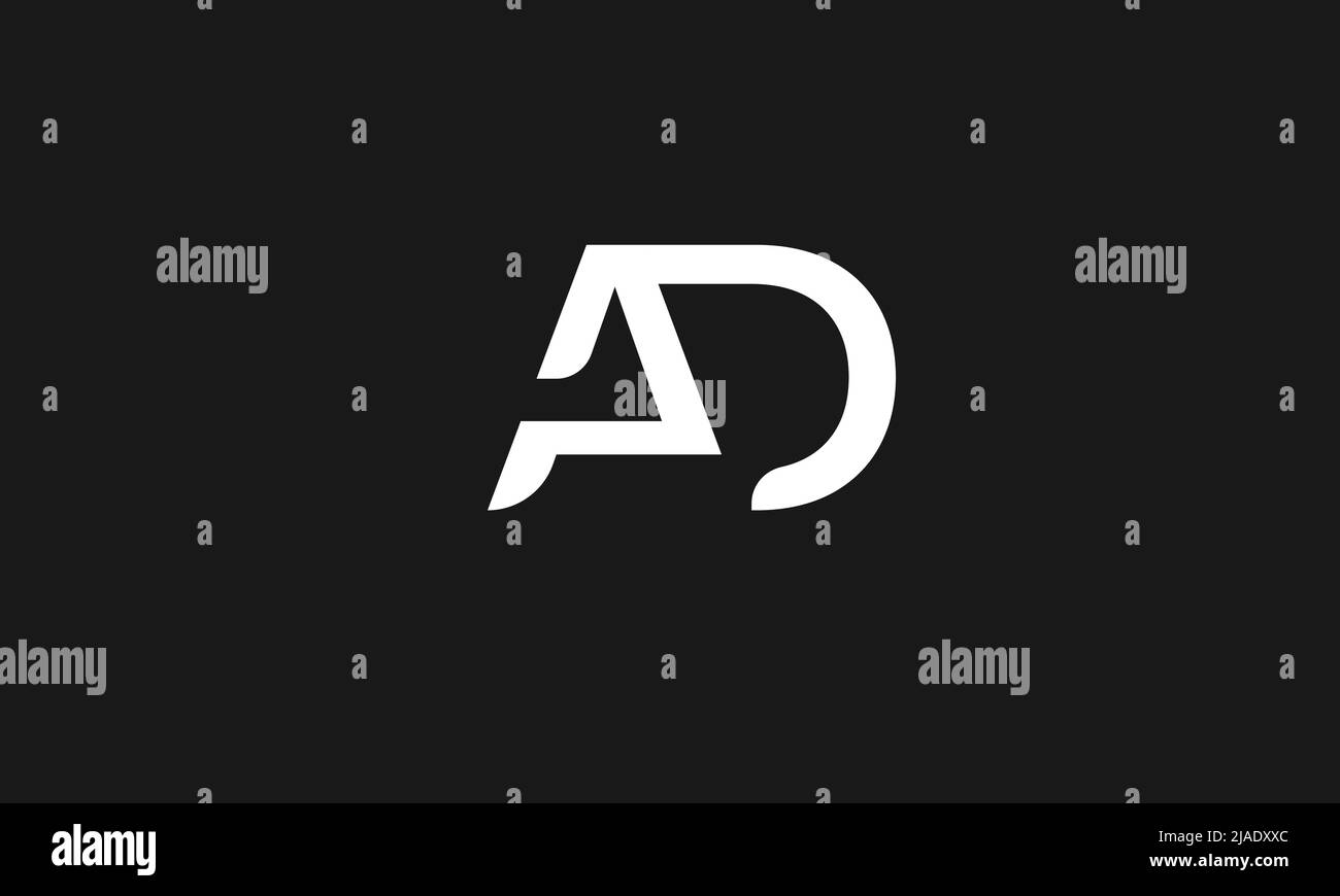 Buchstabenbuchstaben Initialen Monogramm-Logo AD da A D Stock Vektor