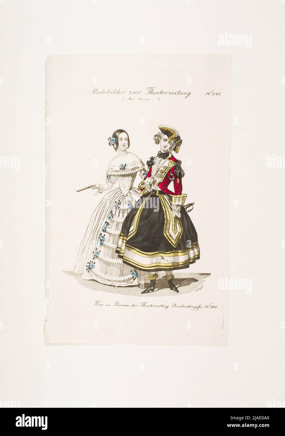 Modebild: Zwei Figuren, weibliche Karnevalskostüme. Unbekannt Stockfoto