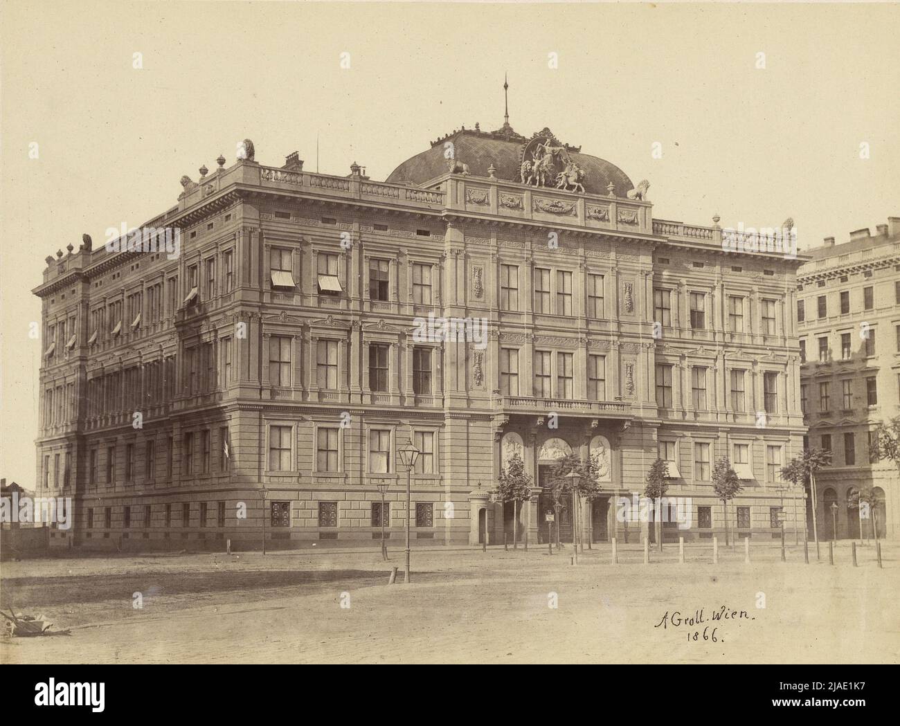 1., Kärntner Ring 16 - Schloss des Herzogs von Württemberg (später: Hotel Imperial). Andreas Groll (1812-1872), Fotograf Stockfoto