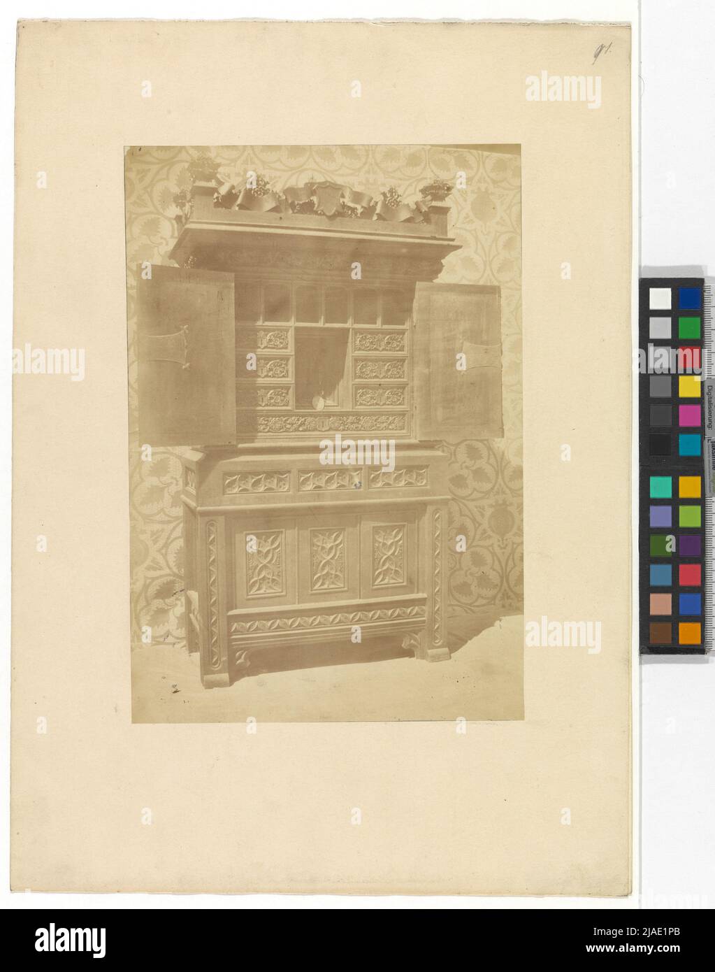 Ausländische Orte - Tschechische Republik - Rožmberk / Rosenberg - Oberschrank. Andreas Groll (1812-1872), Fotograf, Victor Luntz (1840-1903), ehemals im Besitz von Stockfoto