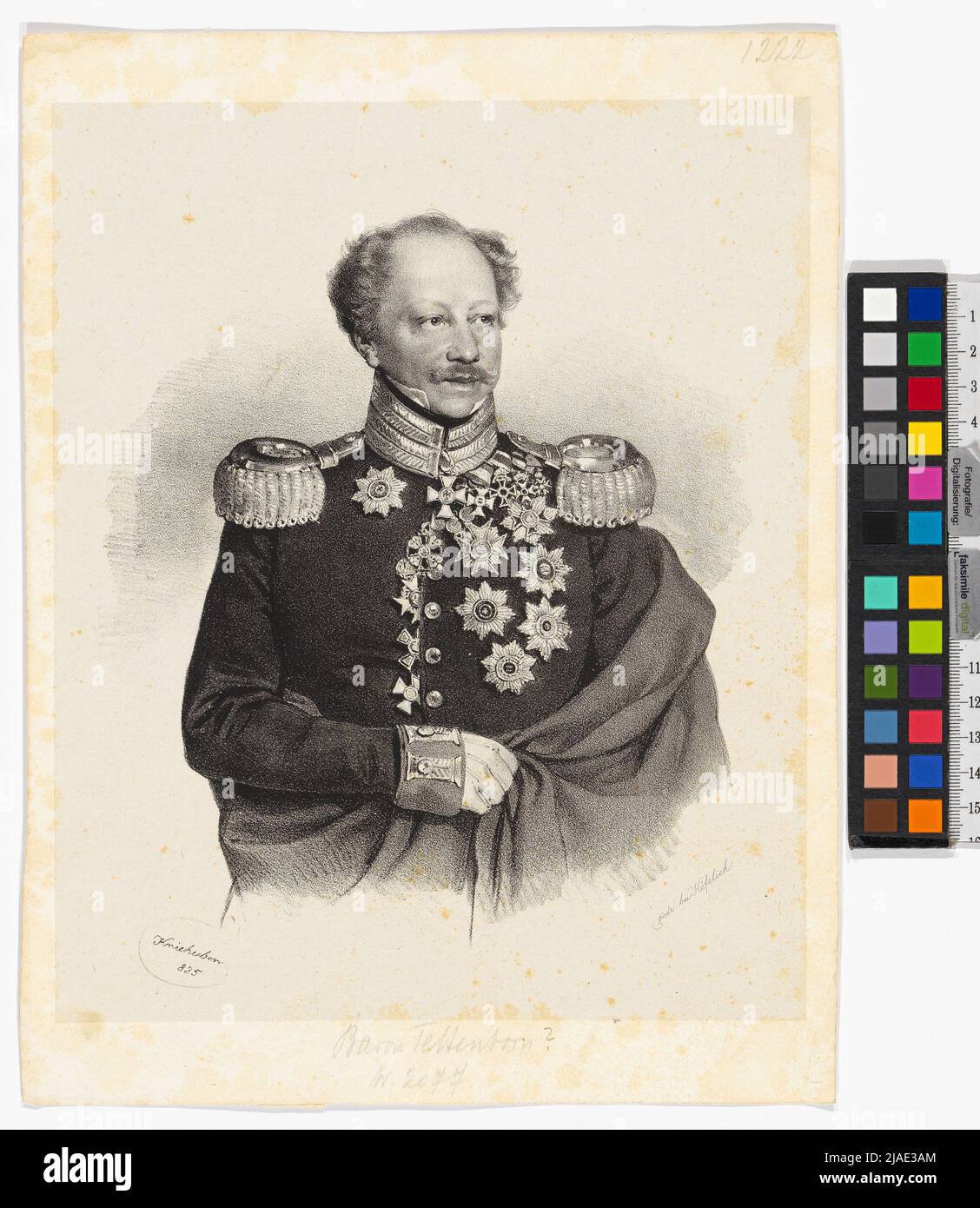 Baron Tetenborn. Josef Kriehuber (1800-1876), Lithograph, Johann Höfelich (1796-1849), Drucker Stockfoto