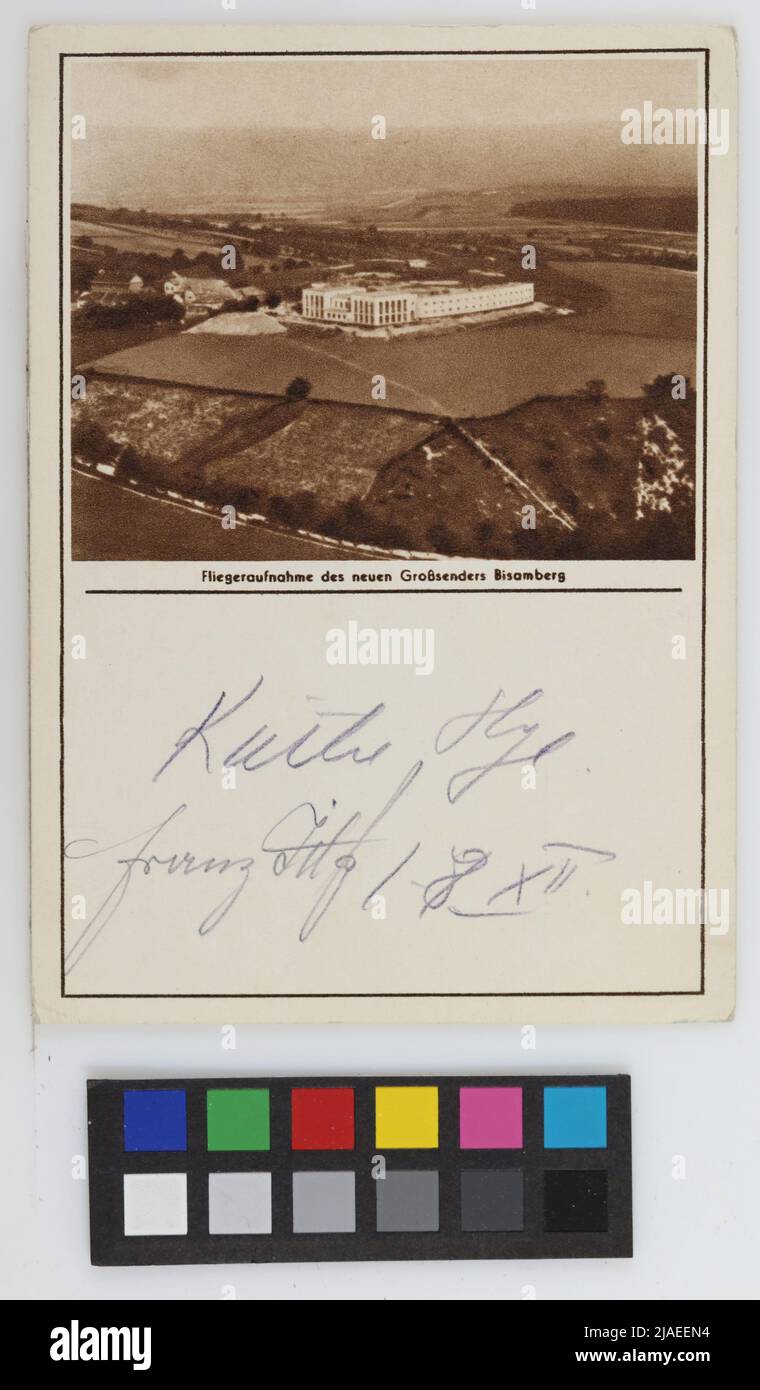 21., Bisamberg - Sender, Flugaufnahme, Postkarte. Unbekannt Stockfoto