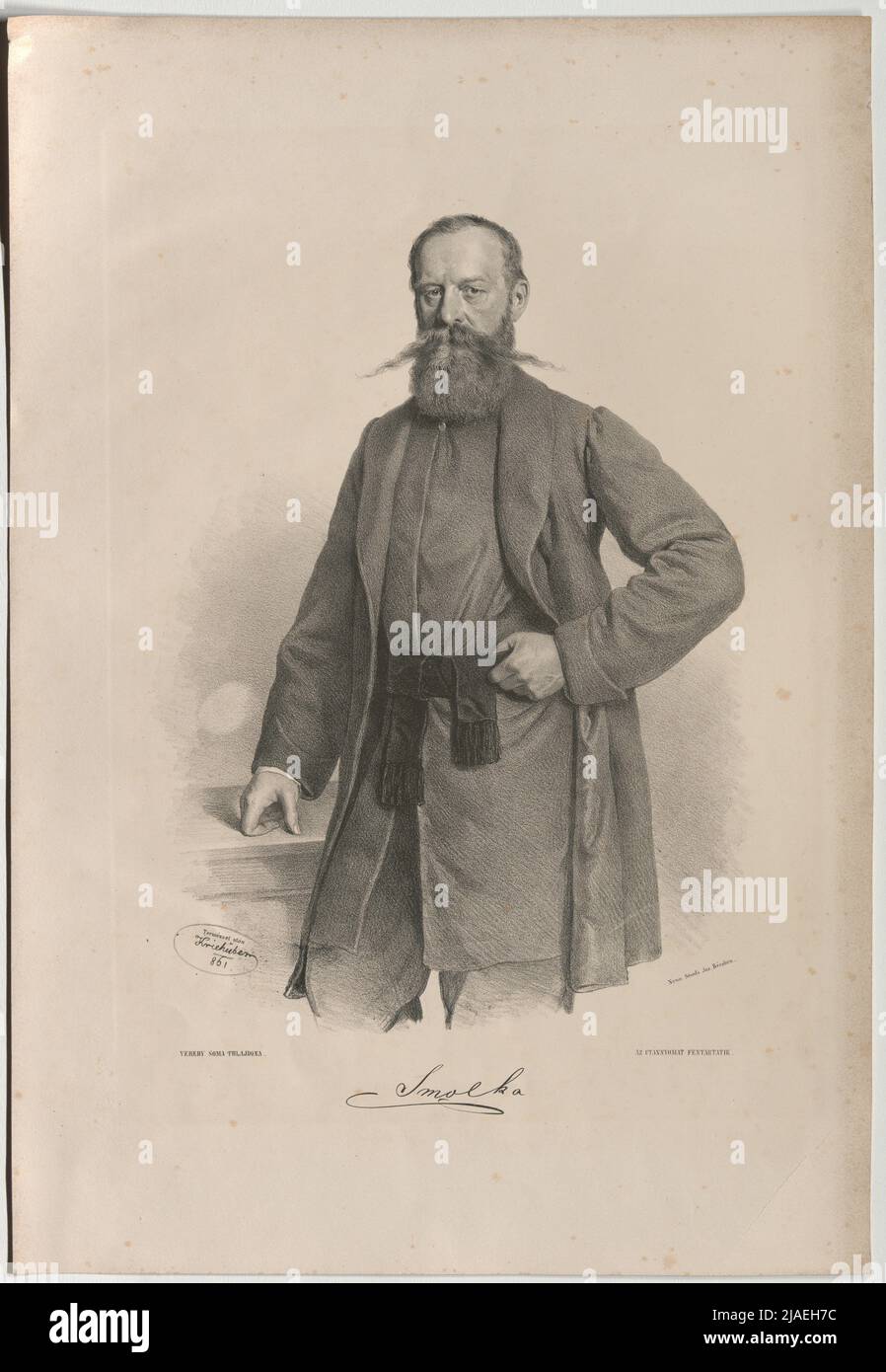 Smolka. '. Dr. Franciszek Smolka, polnischer Politiker. Josef Kriehuber (1800-1876), Lithographie, Joseph Stoufs, Realisation Stockfoto