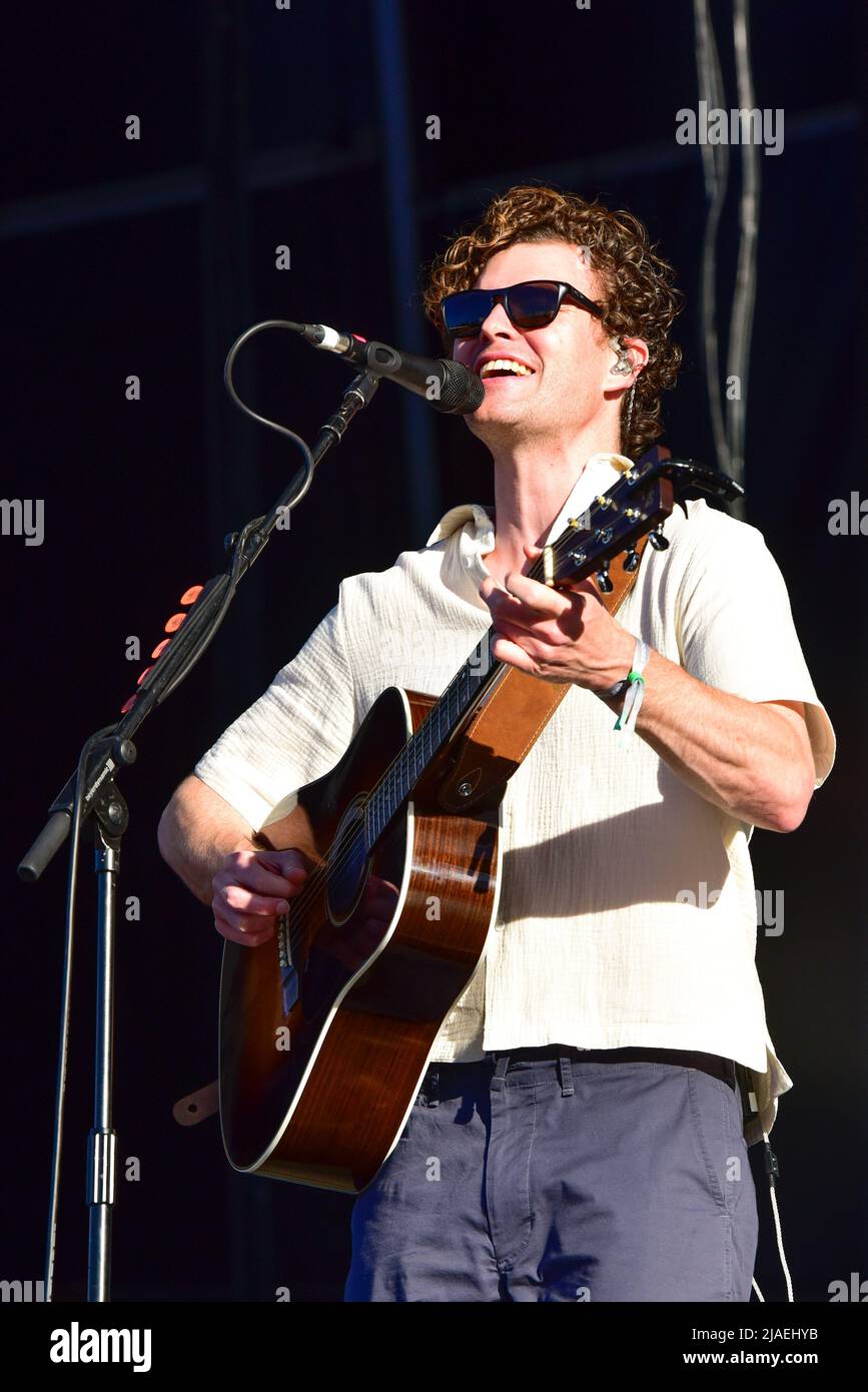 Napa, Kalifornien, USA. 29.. Mai 2022. Vance Joy tritt am 3. Bühnentag des BottleRock 2022 Music Festivals auf. Kredit: Ken Howard/Alamy Live Nachrichten Stockfoto