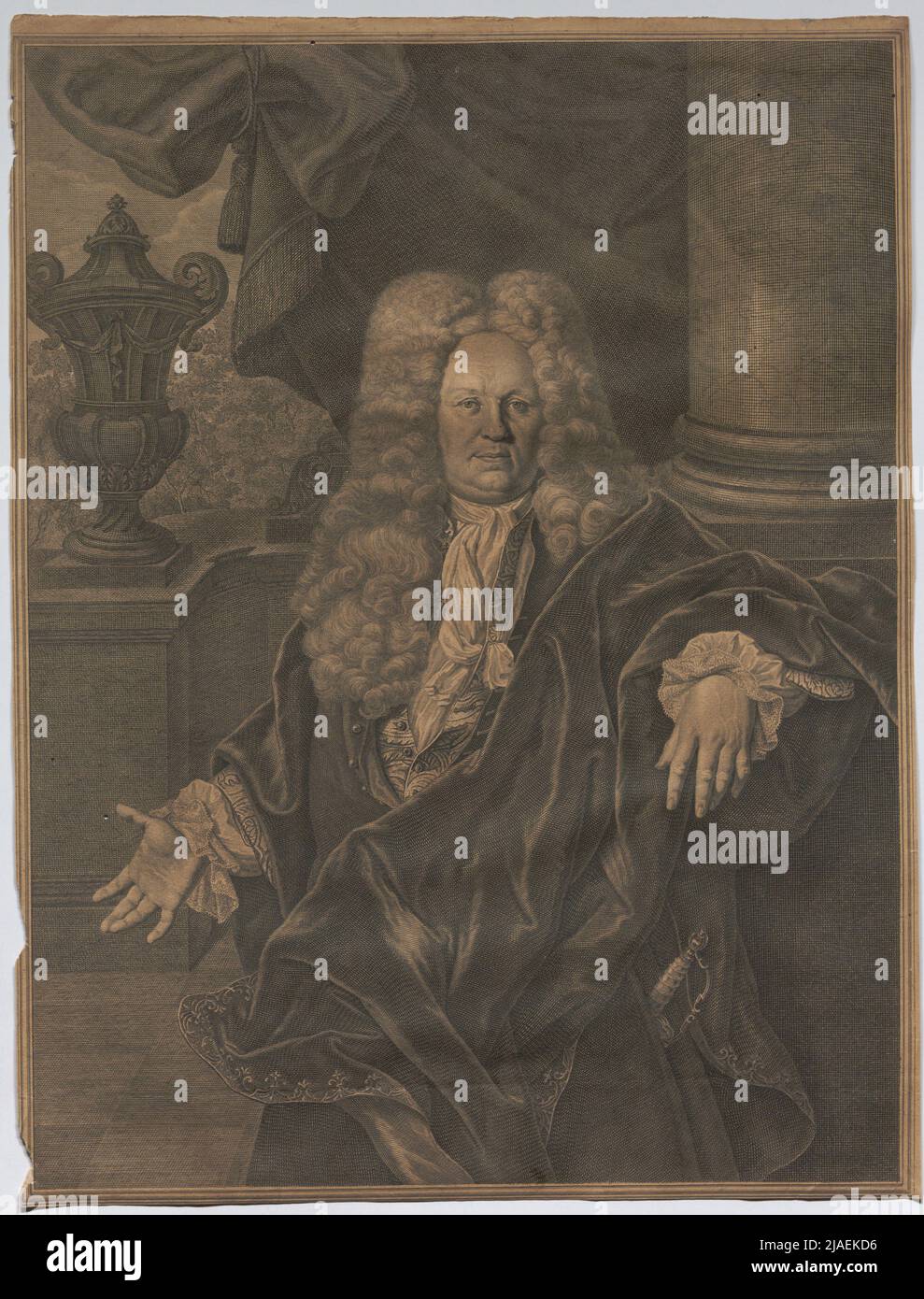 Wolfgangus Christopher Winckler Mohrenfels, The Hemhofen, Buch, Zeckern etc. ... C. Mai. Der eigentliche Berater und (...) '. Ratsherr Wolfgang Christoph Winckler von Mohrenfels. Johann Wilhelm Windter (1696-1765), Kupferstecher Stockfoto