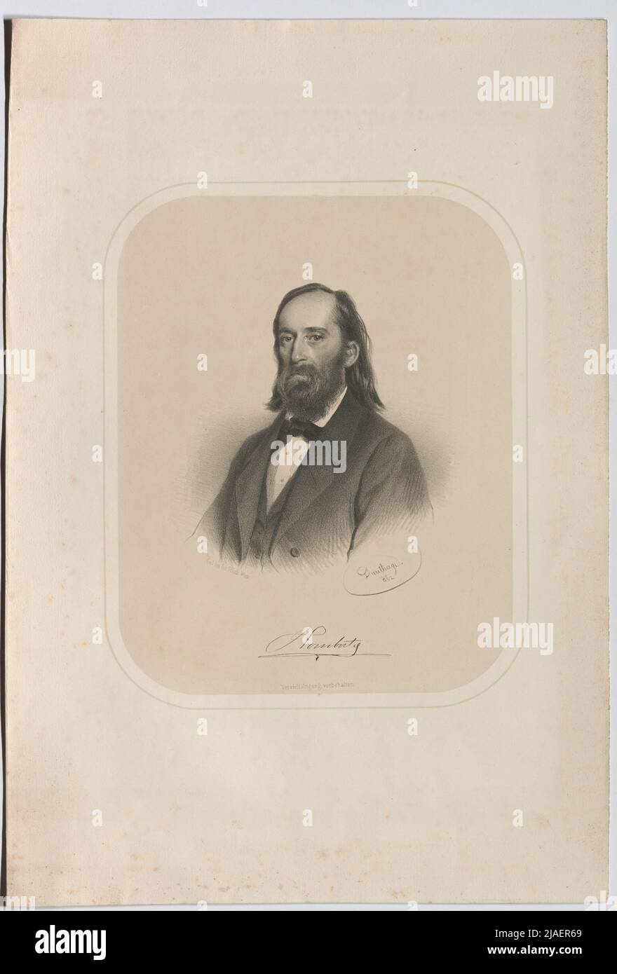 Hornbostel“. Theodor von Hornbostel, industrieller. Adolf Dauthage (1825-1883), Lithograph, Joseph Stoufs, Drucker Stockfoto