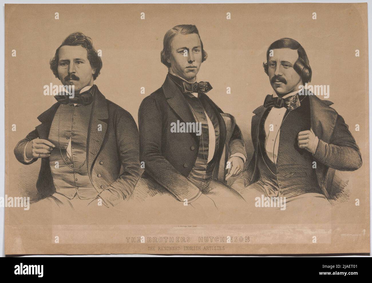Die Brüder Hutchinson, Die Renommierten Englischen Artisten '. Die Hutchinson-Brüder, weltberühmte Künstler. Unbekannt Stockfoto