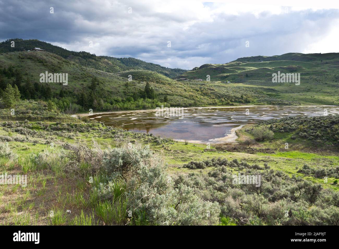 Gefleckte See, in der Nähe von Osoyoos, Britisch-Kolumbien, Kanada Stockfoto