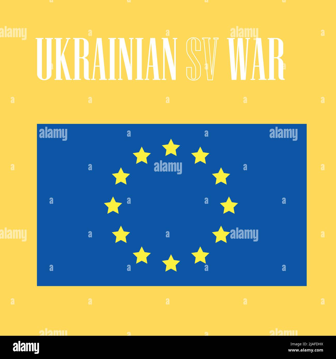 Ukrainisch gegen den Schwamm. Die Ukraine und Europa sind so abhängig geworden. Stock Vektor