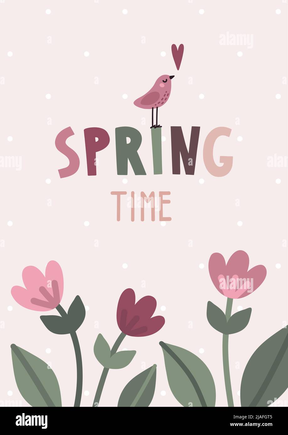Frühling-Zeit-Plakat Stock Vektor
