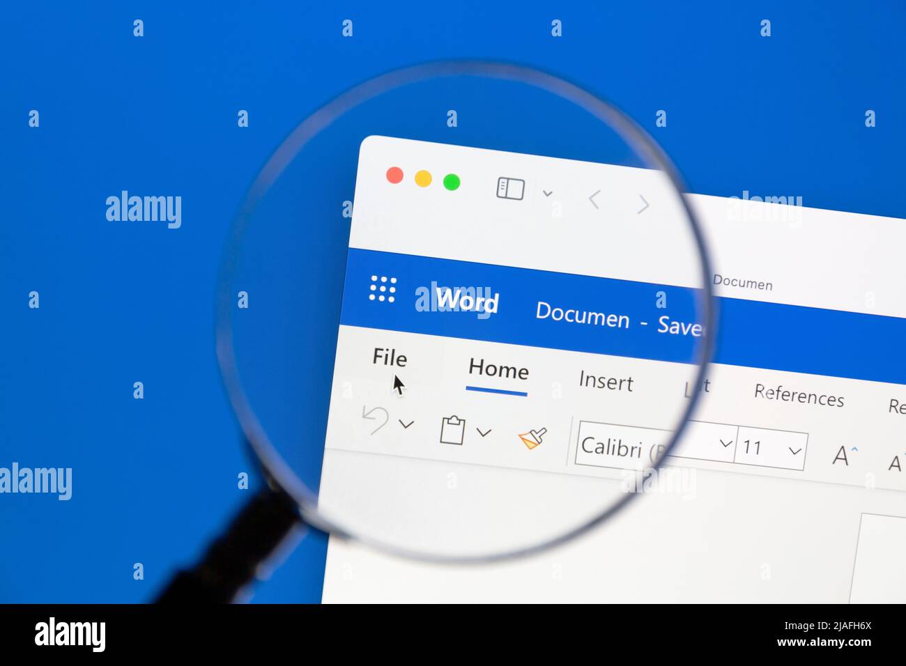 Ostersund, Schweden - 29. Mai 2022 Microsoft Word Nahaufnahme. Microsoft Word ist eine von Microsoft entwickelte Textverarbeitung. Stockfoto