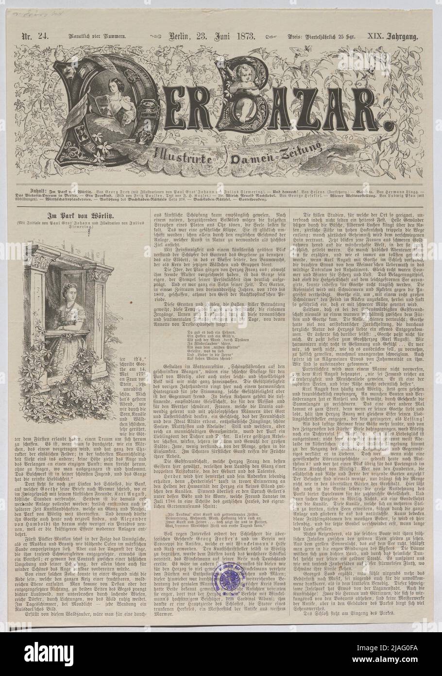 Paul Grot´ Johann & Julius Siemering: Charlotte von Stein(), 1873. Unbekannt Stockfoto