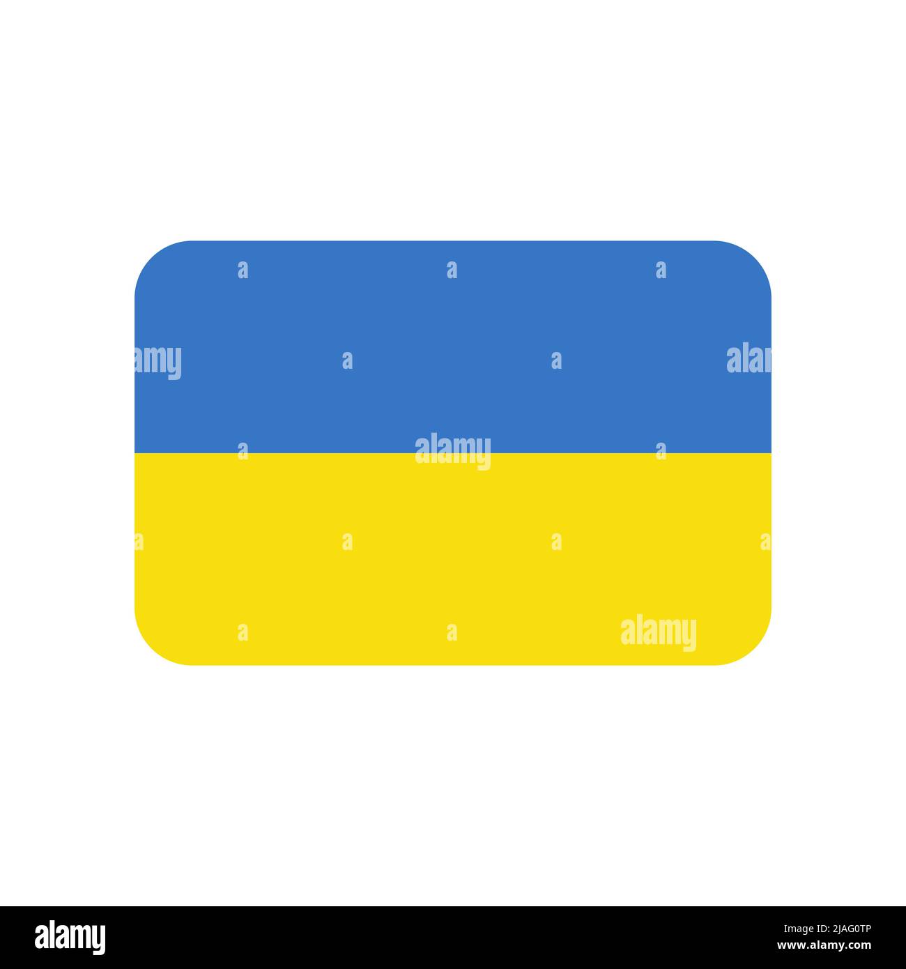 Ukraine Flag Vektor-Symbol auf weißem Hintergrund Stock Vektor