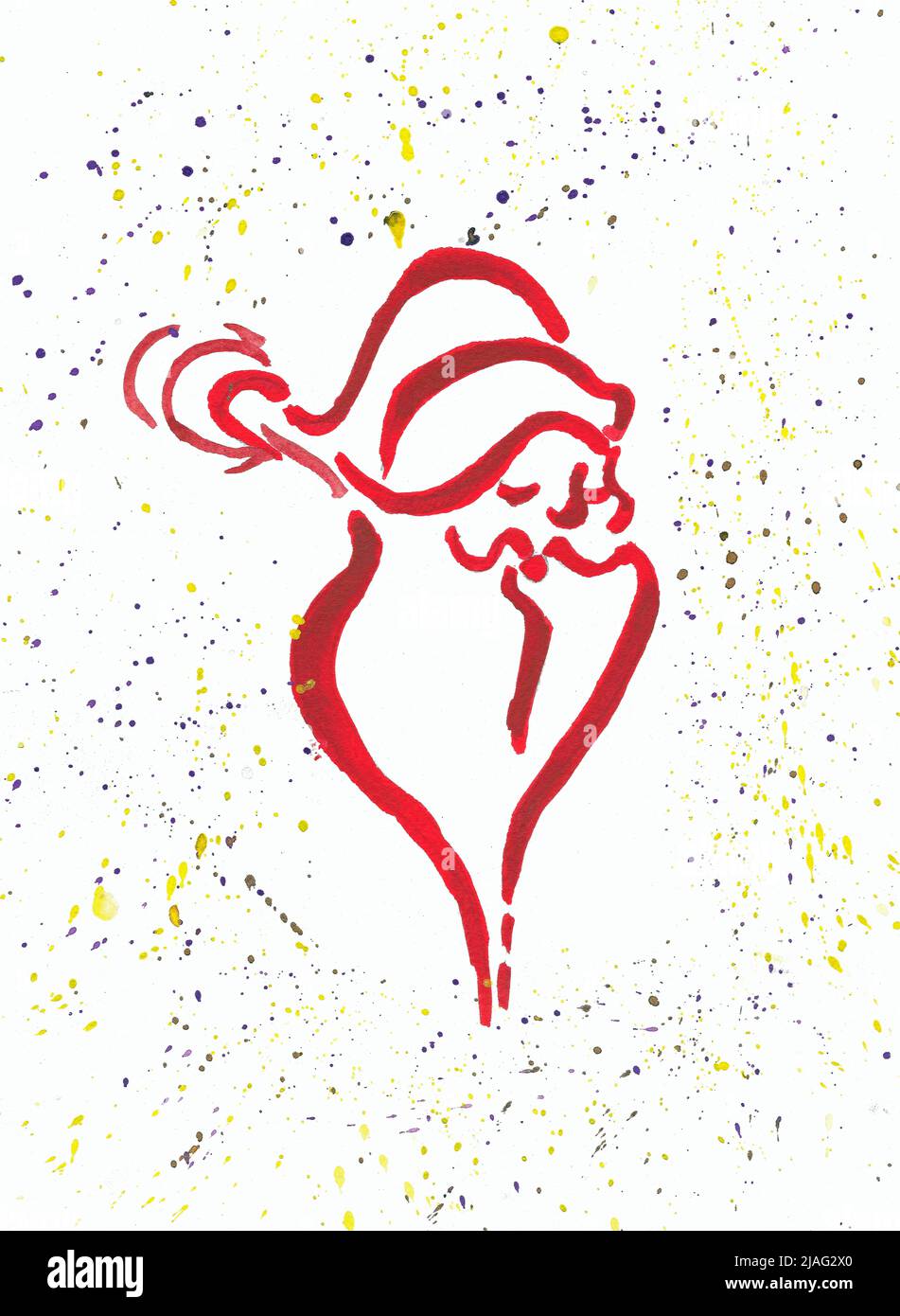 Der Weihnachtsmann als Picture Card Motive Stockfoto