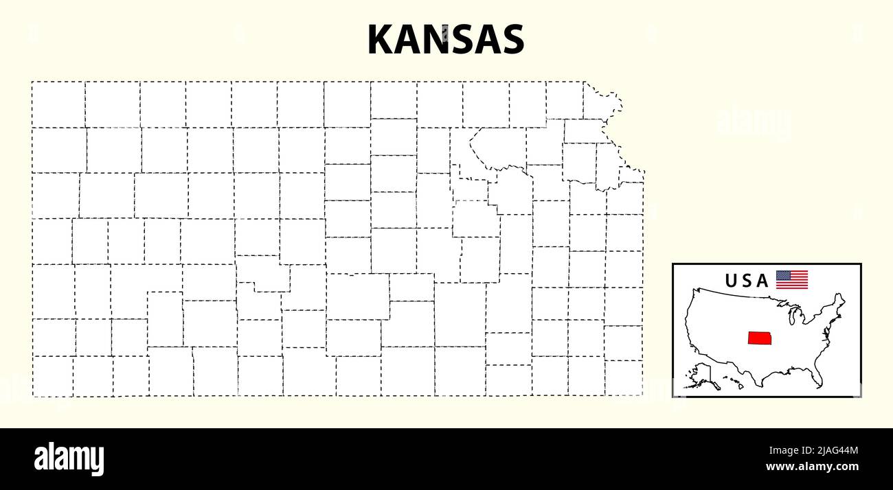 Karte Von Kansas Staat Und Distriktkarte Von Kansas Administrative Karte Von Kansas Mit 0291