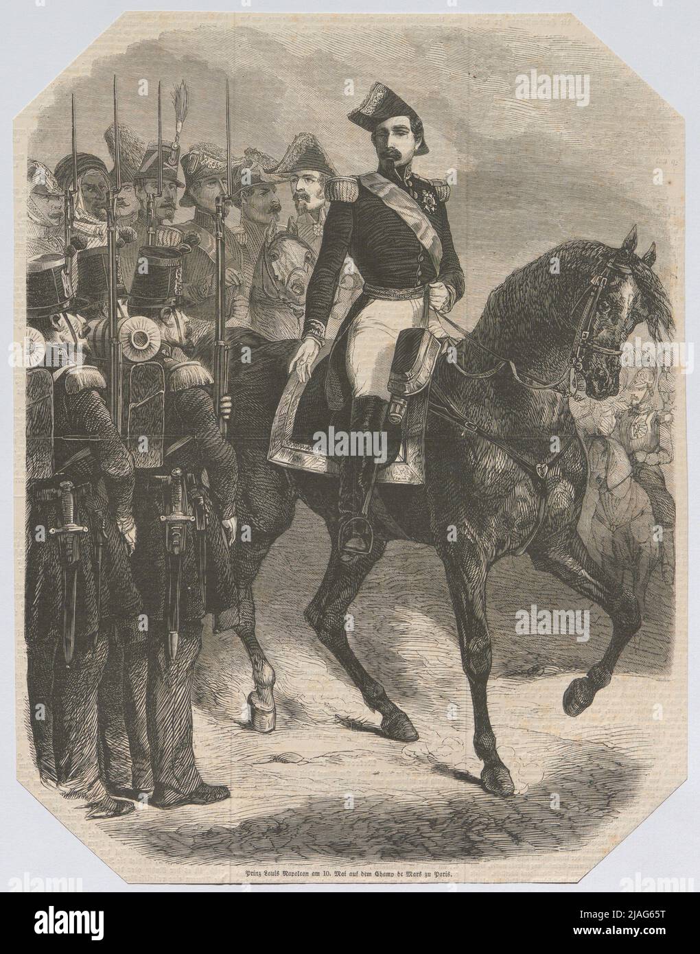 Prinz Louis Napoleon am 10.. Mai im "CHAMP de Mars zu Paris". ' Stockfoto