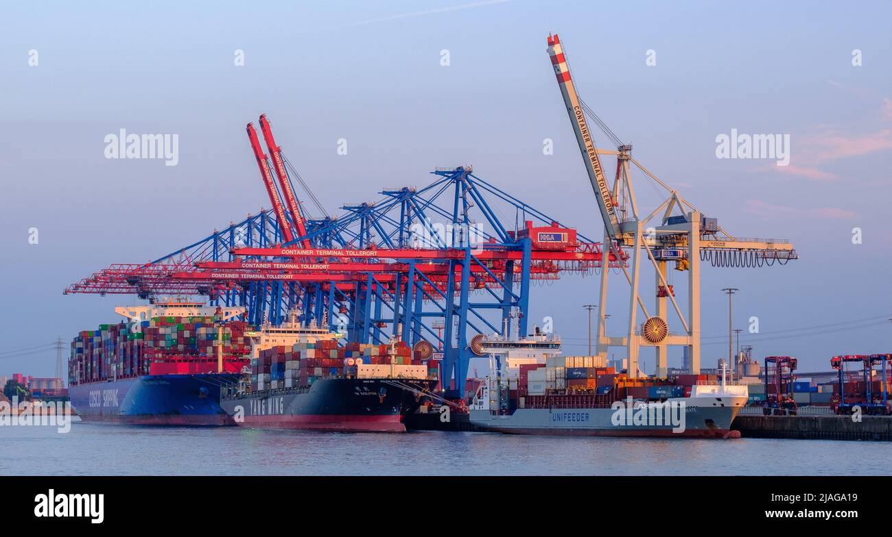 Der Hamburger Hafen, Deutschland Stockfoto