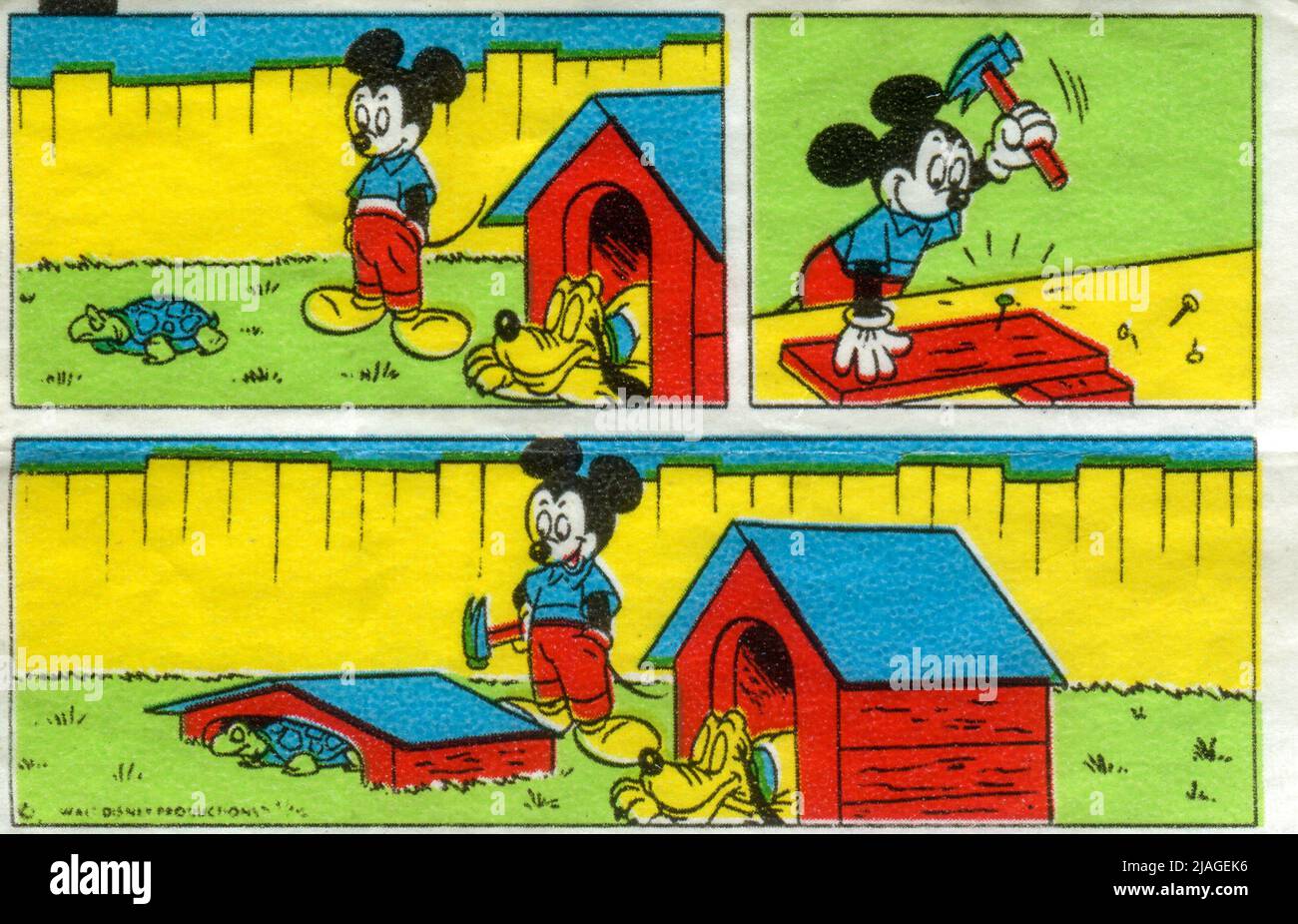 Türkischer Kaugummieinsatz. Walt Disney. 1980s. Stockfoto