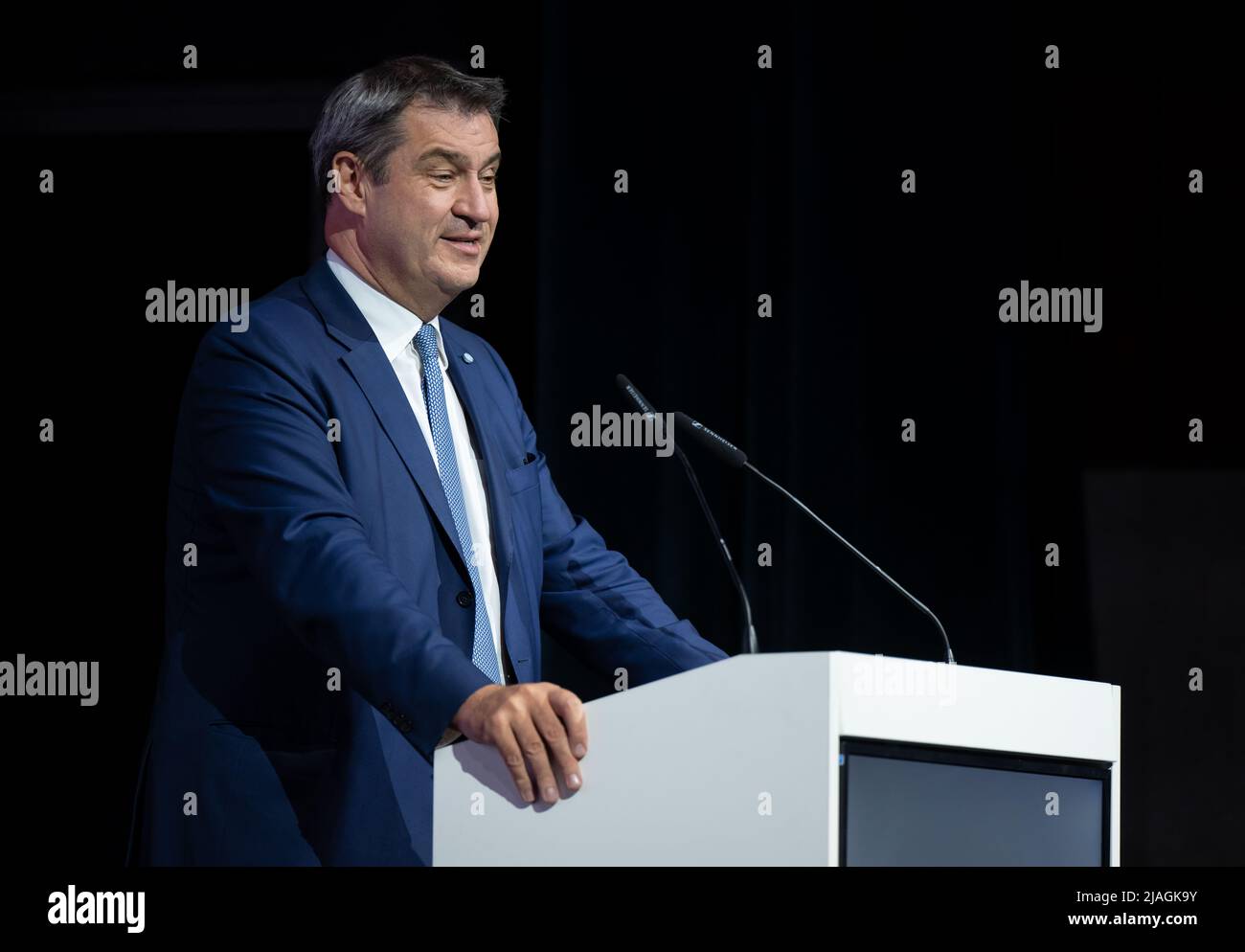 München, Deutschland. 30.. Mai 2022. Der bayerische Ministerpräsident Markus Söder (CSU) wird an der Generalversammlung 32. der Konferenz der Europäischen Rabbiner (CER) teilnehmen. Rund 400 Rabbiner, religiöse Führer und politische Entscheidungsträger aus Europa, Israel und den USA werden an dem Treffen teilnehmen, um sich über aktuelle Fragen des Judentums auszutauschen. Quelle: Sven Hoppe/dpa/Alamy Live News Stockfoto