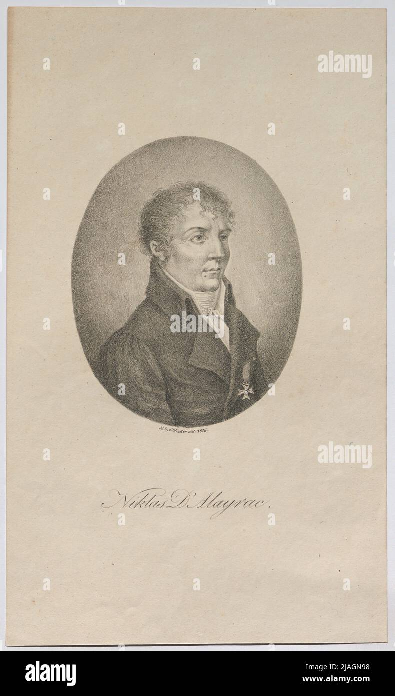 Niklas d'Alayrac“. Nicolas d'Alayrac, Komponist. Heinrich Eduard von Wintter (1788-1829), Künstler Stockfoto
