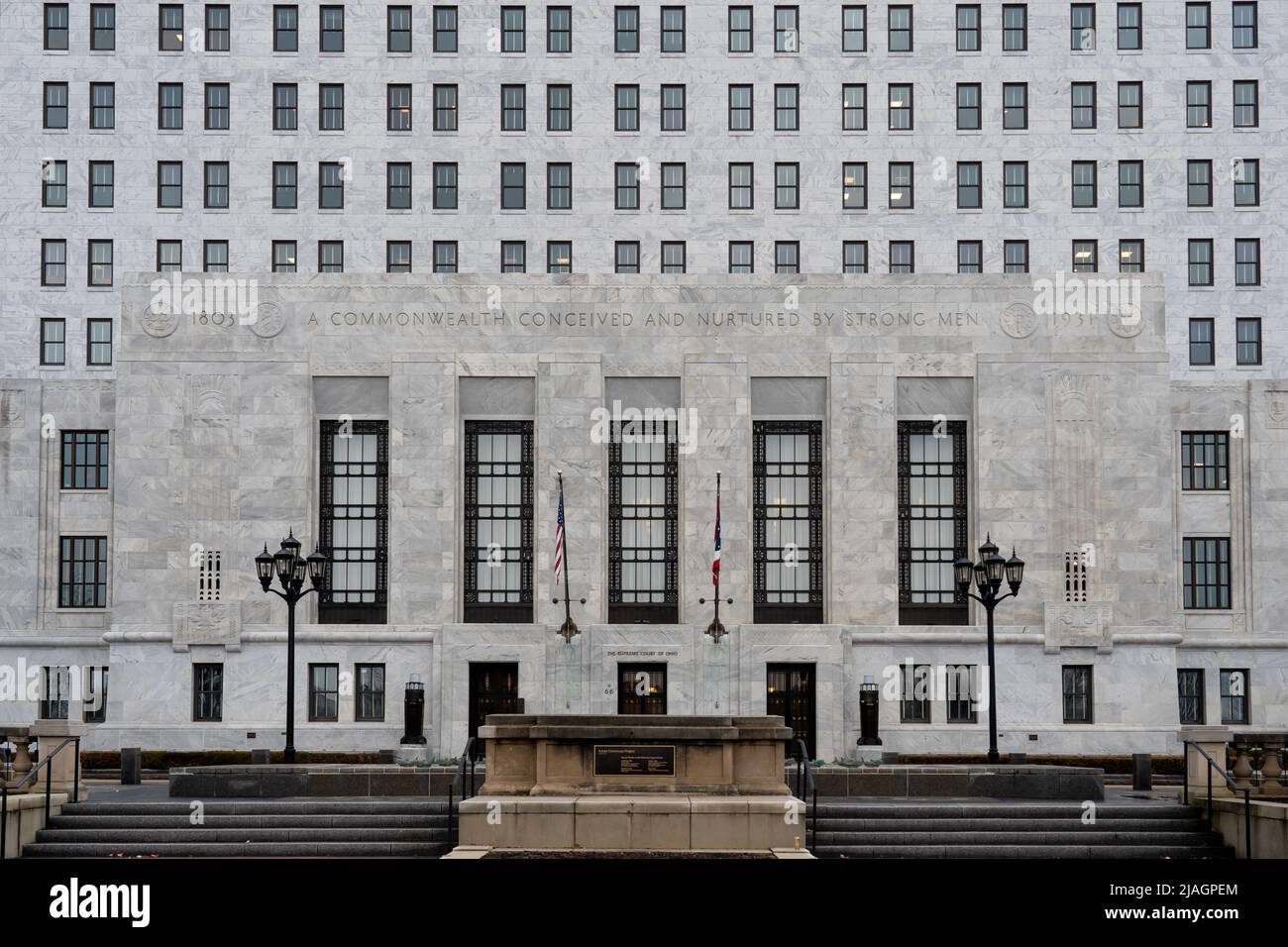 Der Oberste Gerichtshof von Ohio wird in Columbus, USA, ausgestellt. Stockfoto