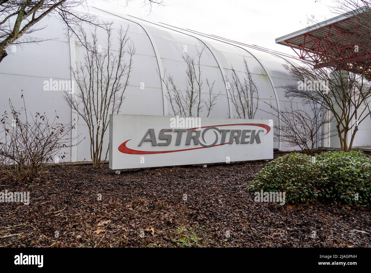Huntsville, Alabama, USA - 29. Dezember 2021: Astrotrek im U.S. Space and Rocket Center in Huntsville, Alabama, USA. Stockfoto